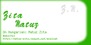 zita matuz business card